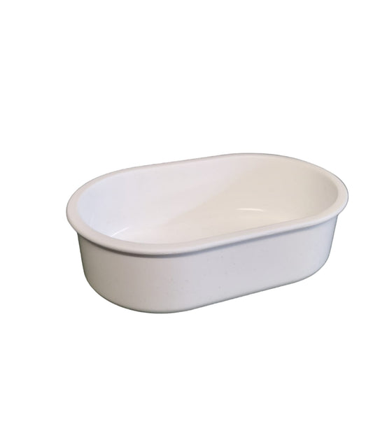 Food &amp; Water Bowl Oval White