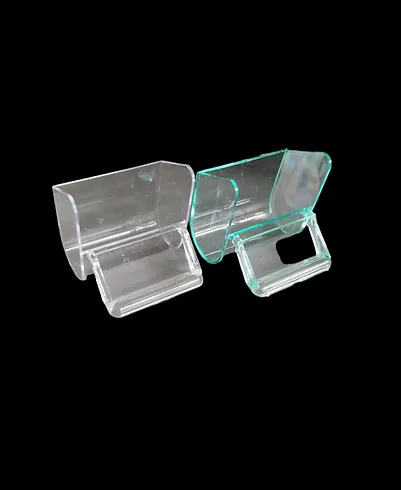 Outdoor feeding bowl transparent and transparent/green